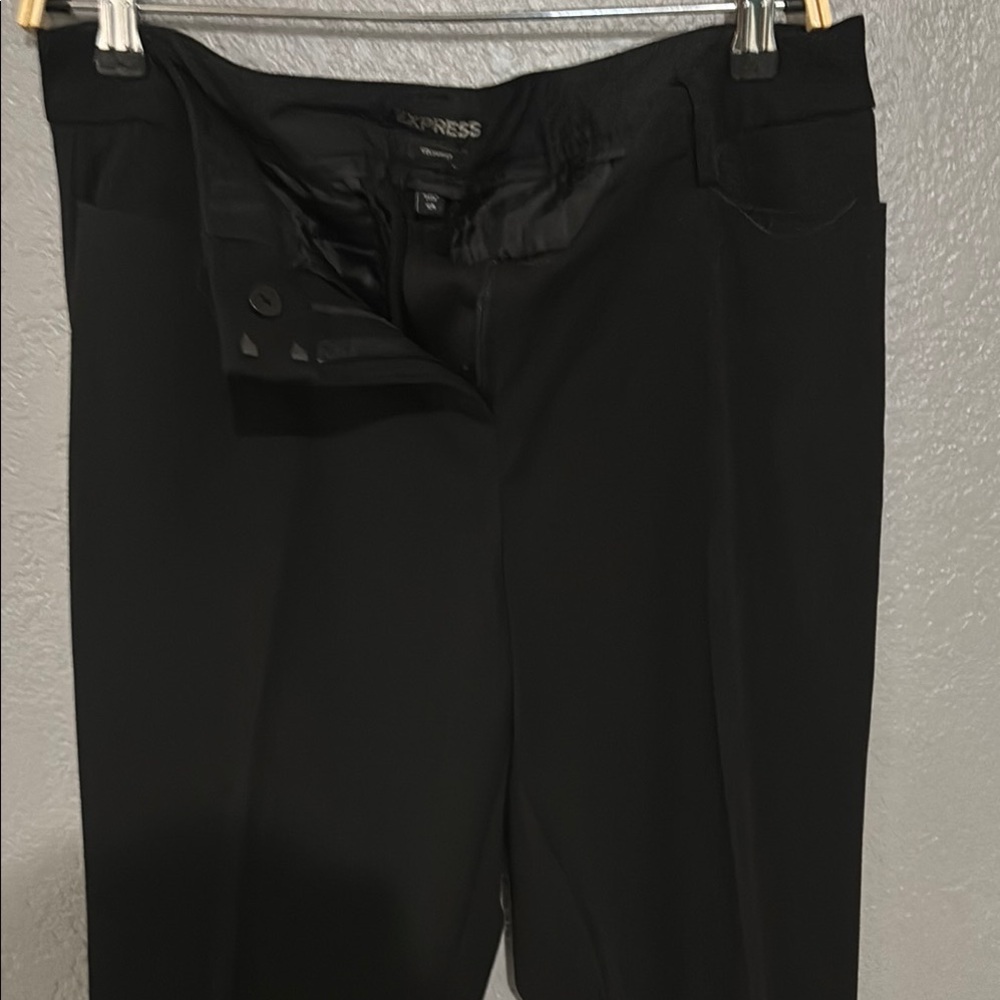 Express Women's Black Straight-Leg Dress Trousers